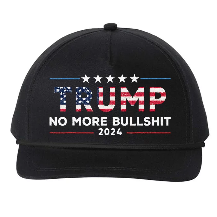 Trump 2024 No More Bullshit Political Snapback Five-Panel Rope Hat