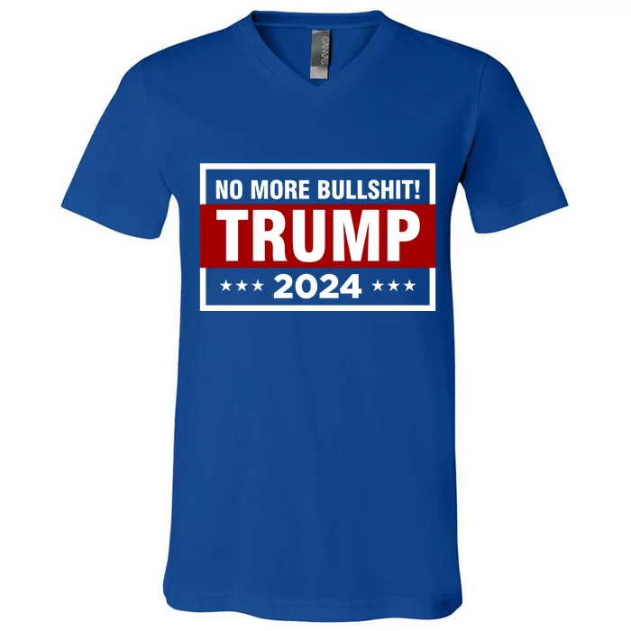 Trump 2024 No More BS Save America USA Vote V-Neck T-Shirt