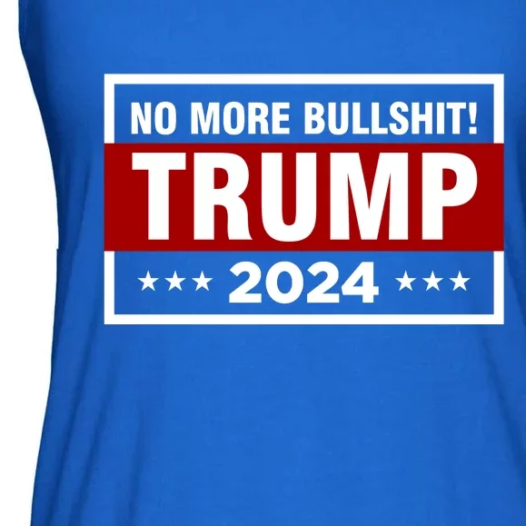 Trump 2024 No More BS Save America USA Vote Ladies Essential Flowy Tank