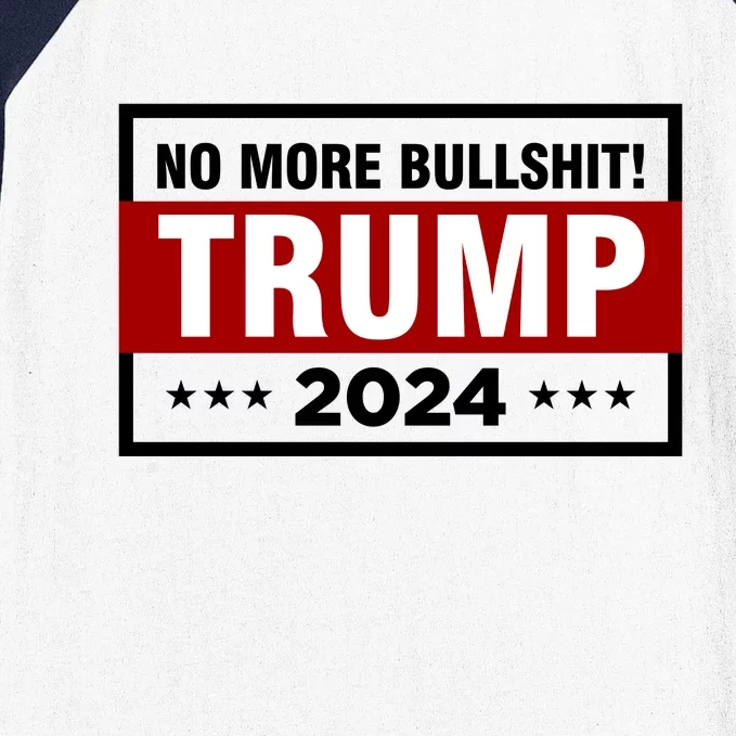 Trump 2024 No More BS Save America USA Vote Baseball Sleeve Shirt