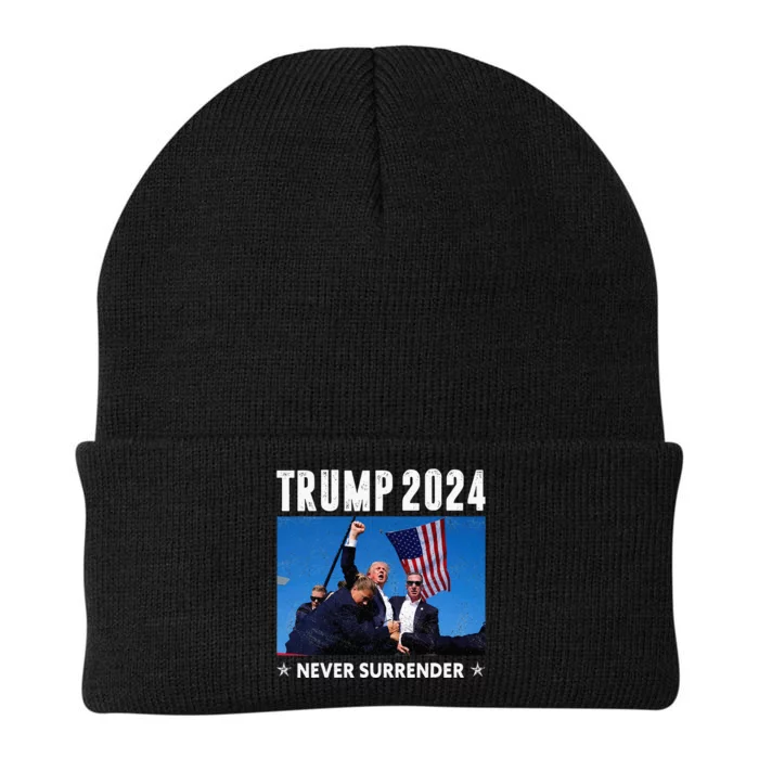 Trump 2024 Never Surrender Trump Assassinated Knit Cap Winter Beanie