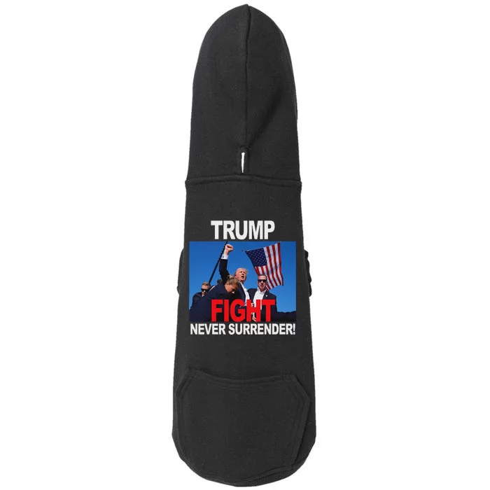 Trump 2024 One Nation Under God Bold Design Doggie 3-End Fleece Hoodie