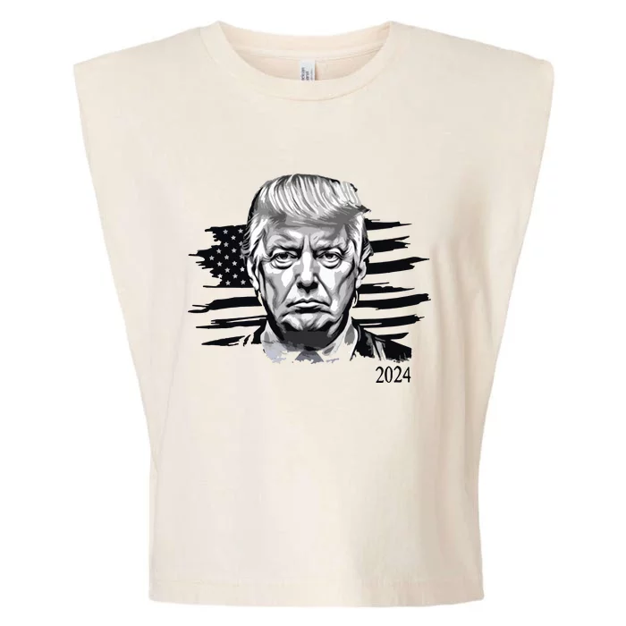 Trump 2024 Outlaw President Trump Not Guilty Garment-Dyed Women's Muscle Tee