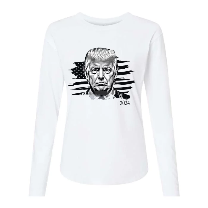 Trump 2024 Outlaw President Trump Not Guilty Womens Cotton Relaxed Long Sleeve T-Shirt