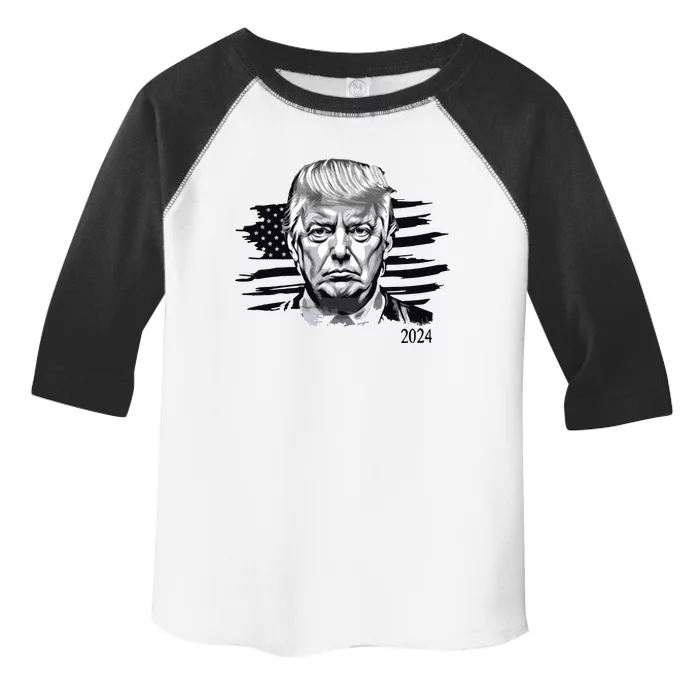 Trump 2024 Outlaw President Trump Not Guilty Toddler Fine Jersey T-Shirt