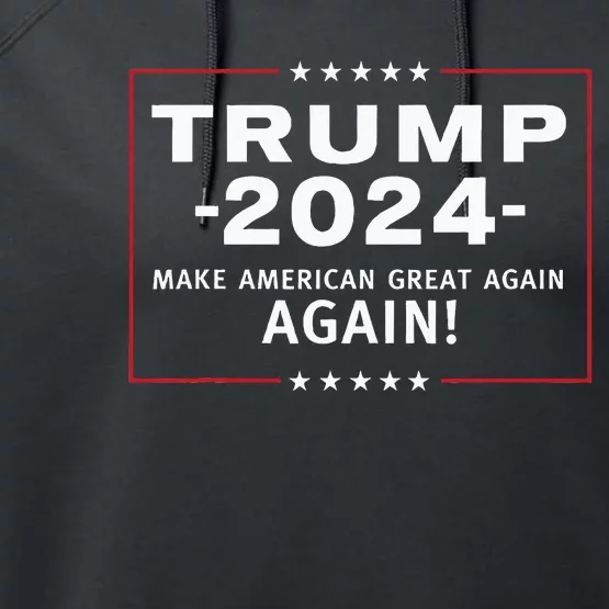 Trump 2024 Patriotic America Independence Day Performance Fleece Hoodie