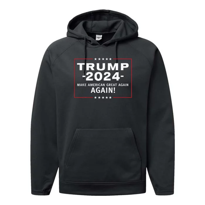 Trump 2024 Patriotic America Independence Day Performance Fleece Hoodie