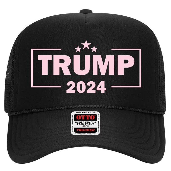 Trump 2024 Patriotic Apparel High Crown Mesh Trucker Hat