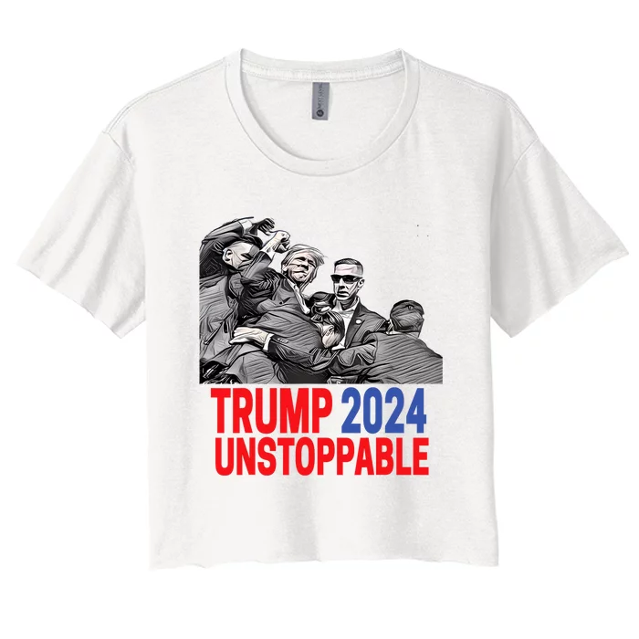 Trump 2024 Pennsylvania Voters Usa Elections Women's Crop Top Tee