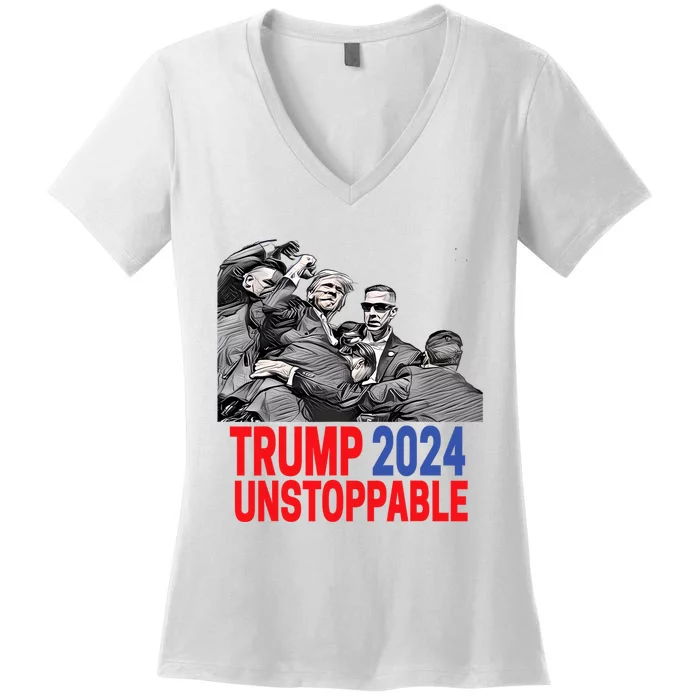 Trump 2024 Pennsylvania Voters Usa Elections Women's V-Neck T-Shirt