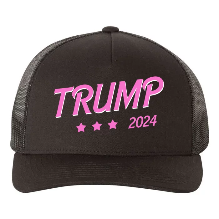 Trump 2024 Pink Design Yupoong Adult 5-Panel Trucker Hat