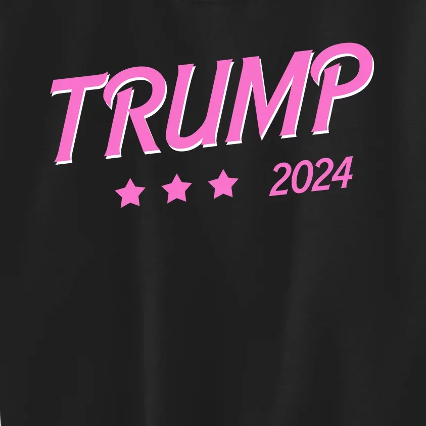 Trump 2024 Pink Design Kids Sweatshirt