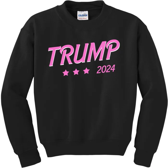 Trump 2024 Pink Design Kids Sweatshirt