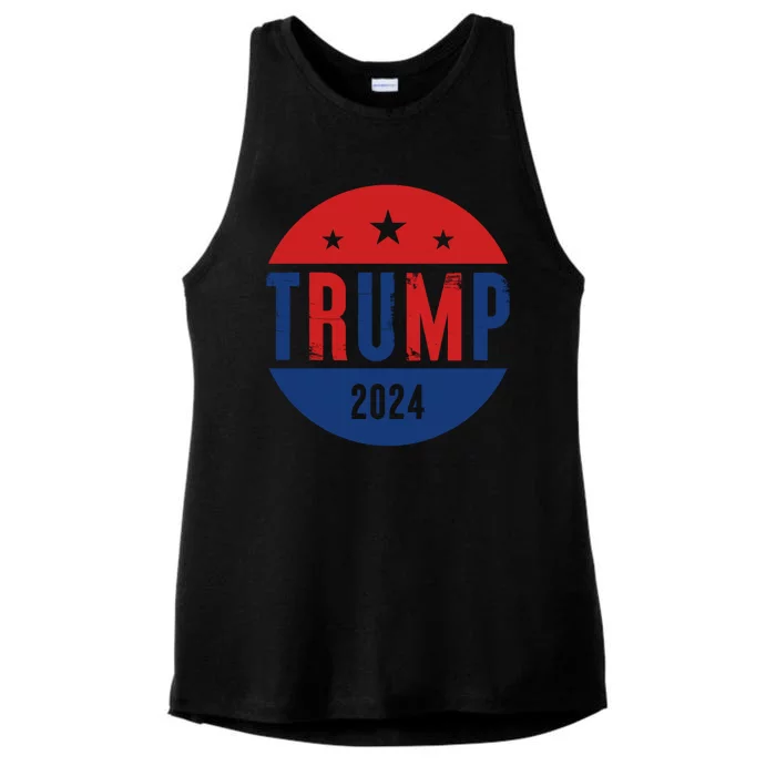 Trump 2024 Presidential Election Logo Ladies Tri-Blend Wicking Tank