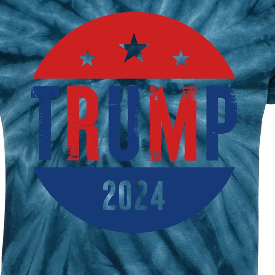 Trump 2024 Presidential Election Logo Kids Tie-Dye T-Shirt