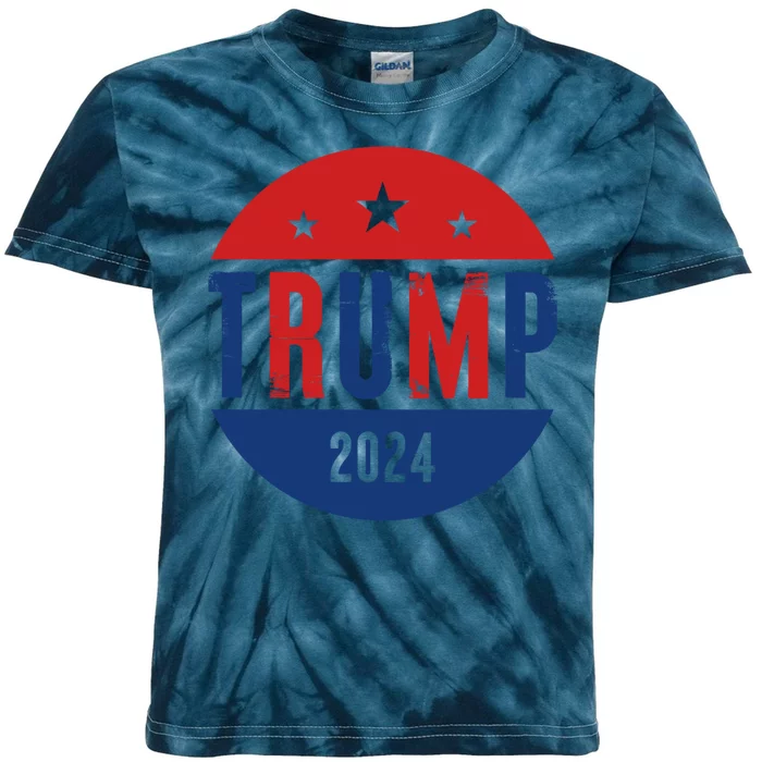 Trump 2024 Presidential Election Logo Kids Tie-Dye T-Shirt