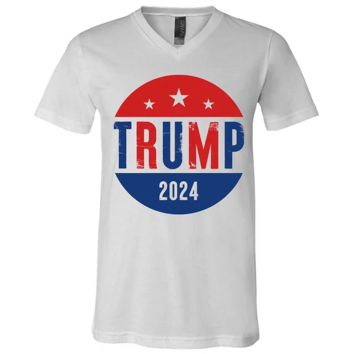 Trump 2024 Presidential Election Logo V-Neck T-Shirt