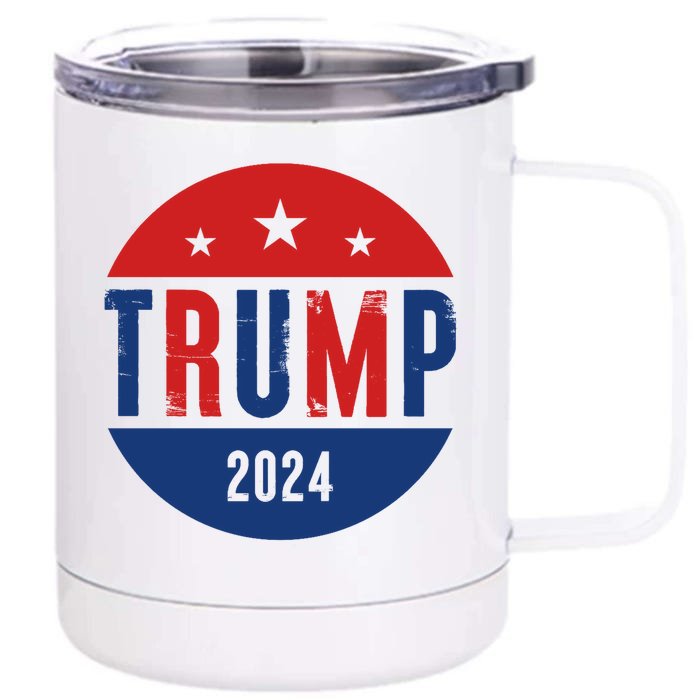 Trump 2024 Presidential Election Logo Front & Back 12oz Stainless Steel Tumbler Cup