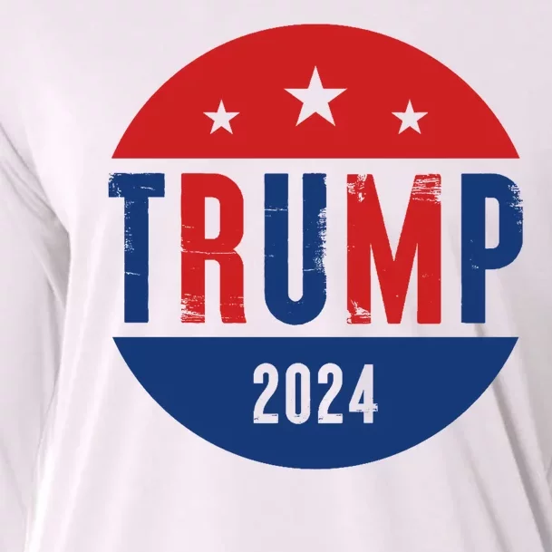 Trump 2024 Presidential Election Logo Cooling Performance Long Sleeve Crew