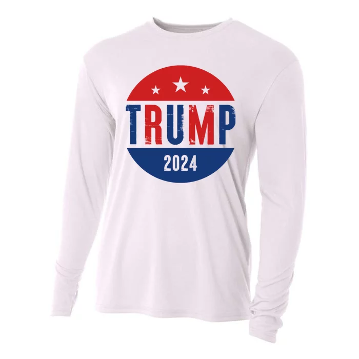 Trump 2024 Presidential Election Logo Cooling Performance Long Sleeve Crew