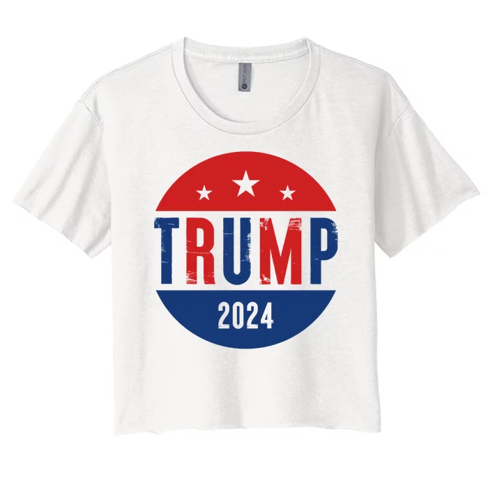 Trump 2024 Presidential Election Logo Women's Crop Top Tee