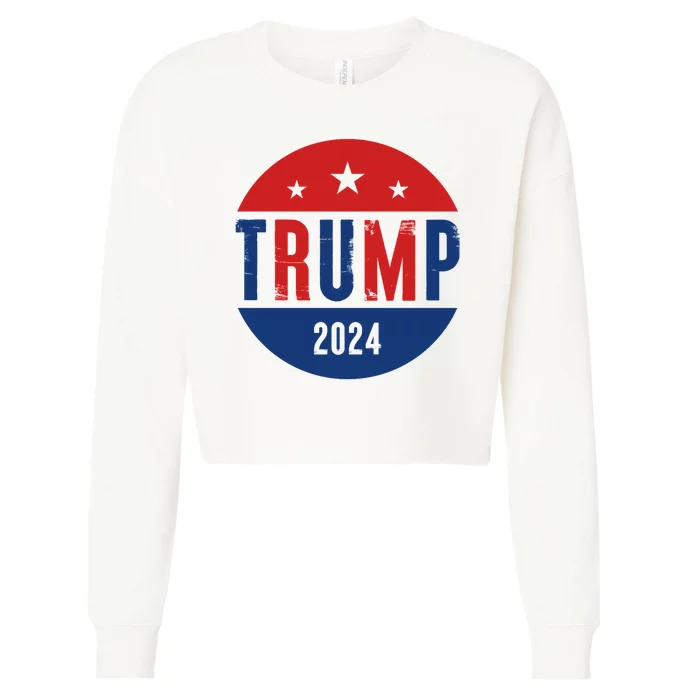 Trump 2024 Presidential Election Logo Cropped Pullover Crew