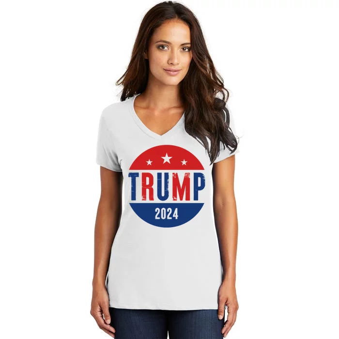 Trump 2024 Presidential Election Logo Women's V-Neck T-Shirt