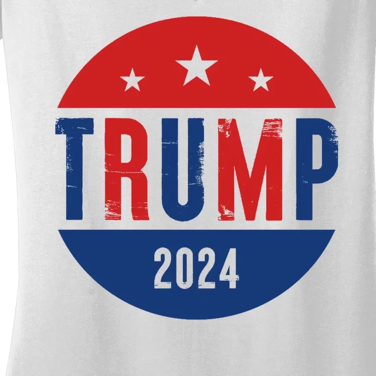 Trump 2024 Presidential Election Logo Women's V-Neck T-Shirt