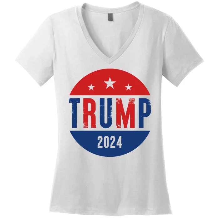 Trump 2024 Presidential Election Logo Women's V-Neck T-Shirt