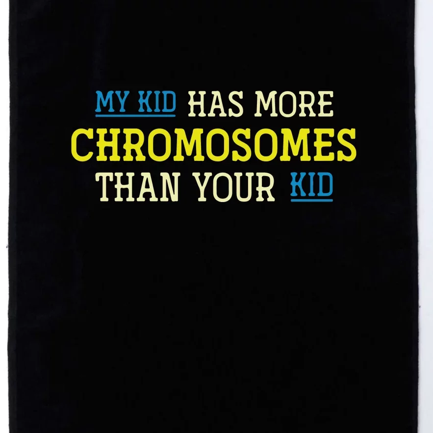 Trisomy 21 Parents Down Syndrome Awareness Gift Platinum Collection Golf Towel