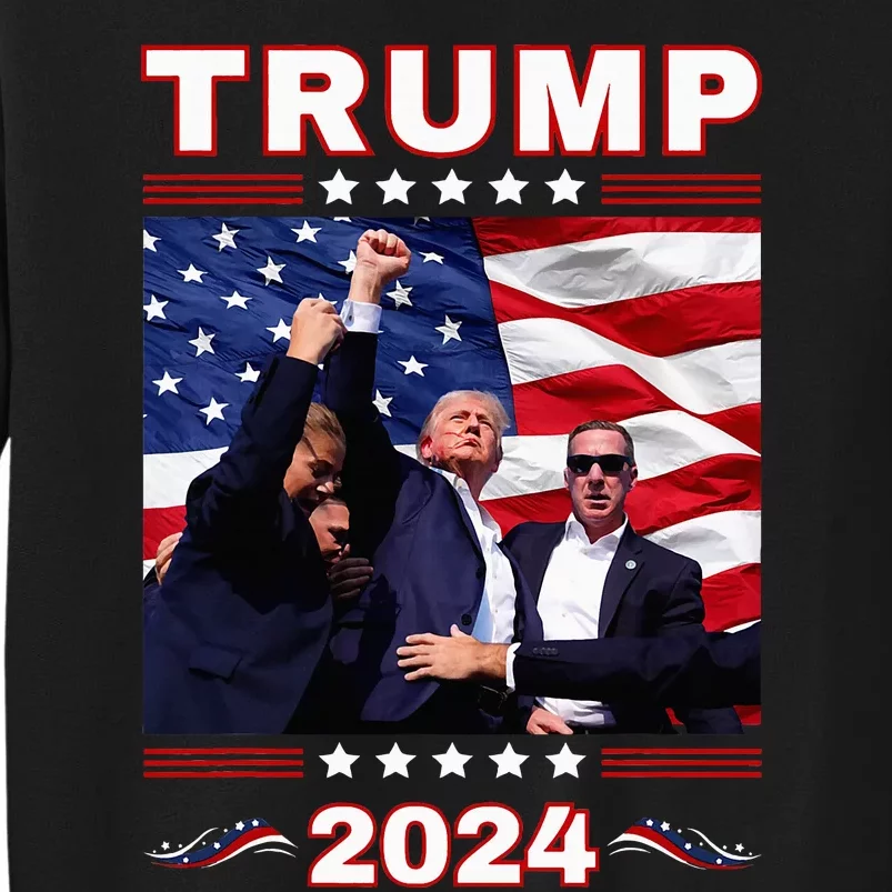 Trump 2024 Pennsylvania Rally Fist Raised American Flag Sweatshirt