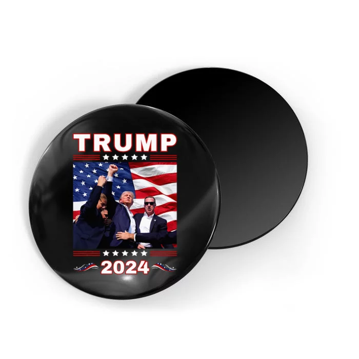 Trump 2024 Pennsylvania Rally Fist Raised American Flag Magnet