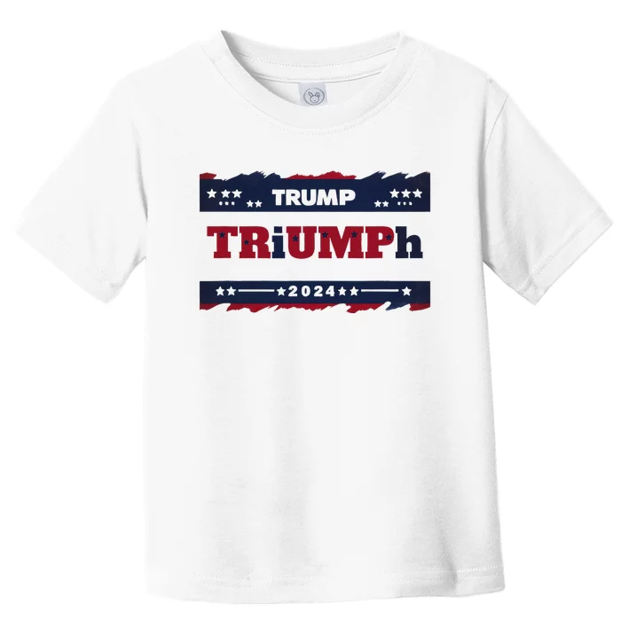 Triumph 2024 Patriotic Trump Toddler T-Shirt