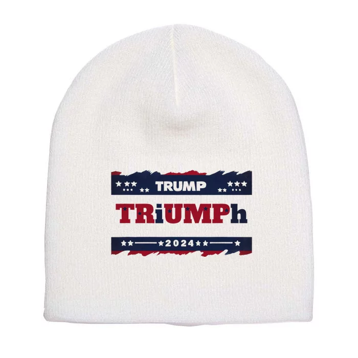 Triumph 2024 Patriotic Trump Short Acrylic Beanie