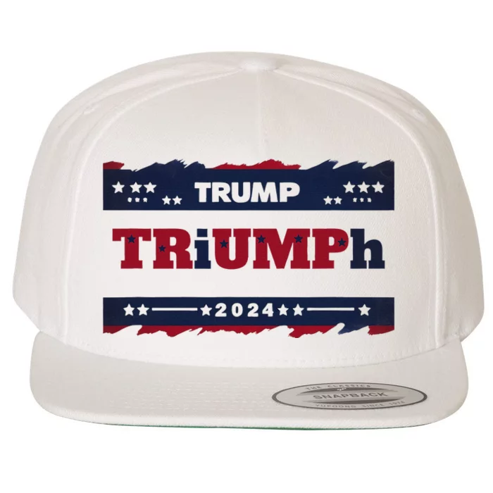 Triumph 2024 Patriotic Trump Wool Snapback Cap