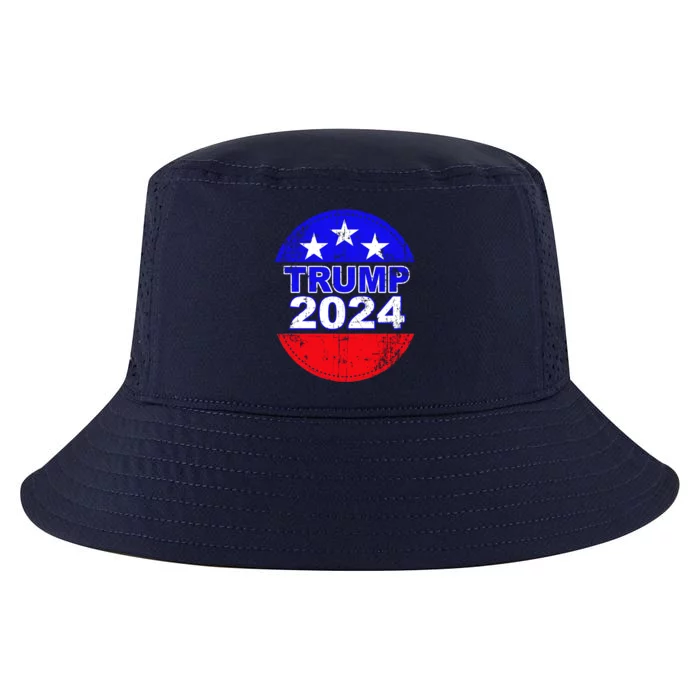 Trump 2024 President Fourth 4th Of July Distressed Grunge Funny Gift Cool Comfort Performance Bucket Hat