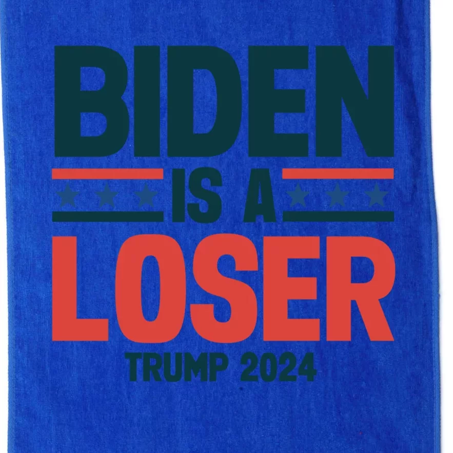 Trump 2024 President Usa Vote Election Biden Is A Loser Gift Platinum Collection Golf Towel