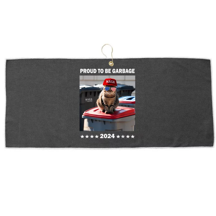 Trump 2024 Proud To Be Garbage Crew Trump’S Supporters Funny Large Microfiber Waffle Golf Towel