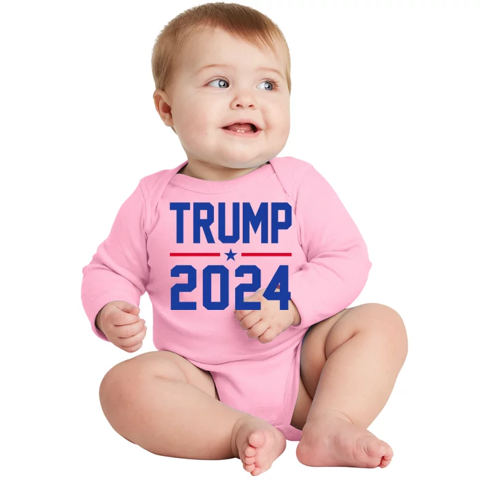 Trump 2024 Political Republican Baby Long Sleeve Bodysuit