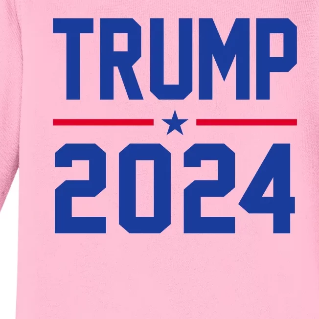 Trump 2024 Political Republican Baby Long Sleeve Bodysuit