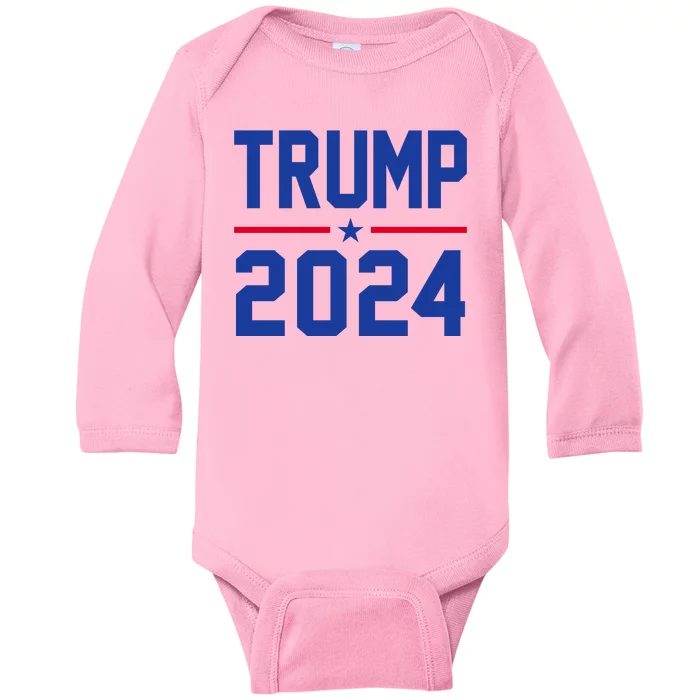 Trump 2024 Political Republican Baby Long Sleeve Bodysuit