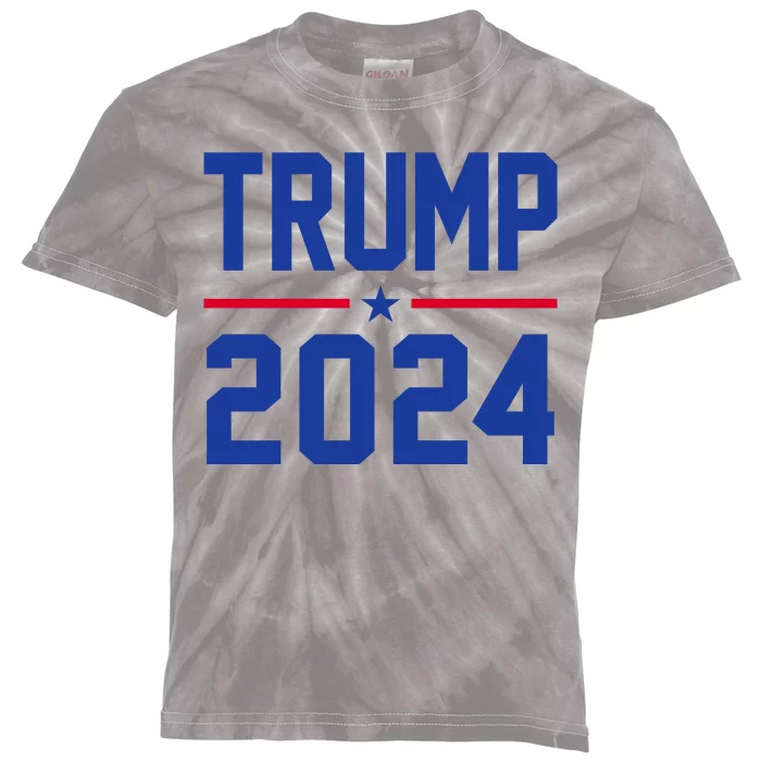 Trump 2024 Political Republican Kids Tie-Dye T-Shirt