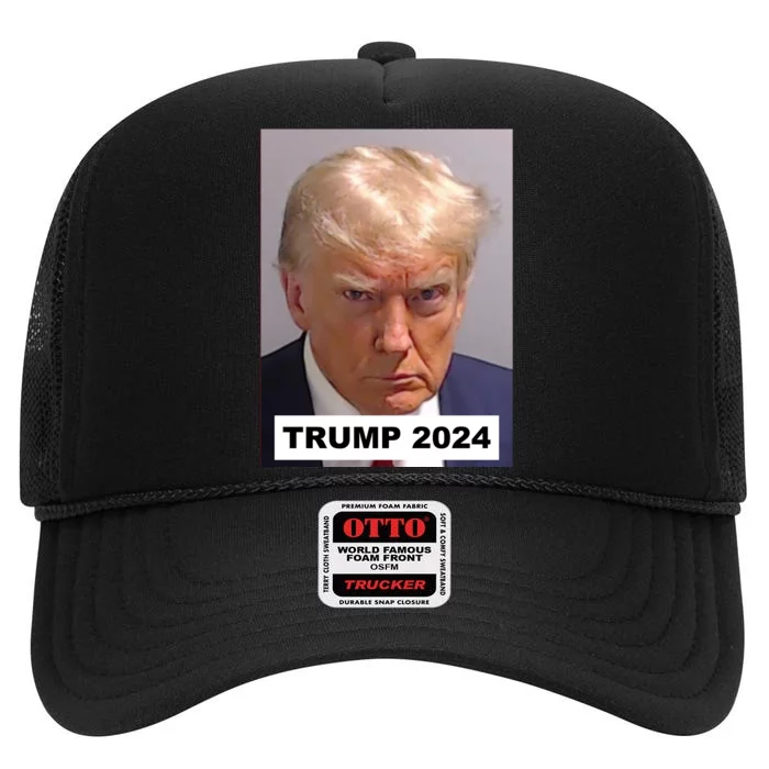 Trump 2024 President Donald Trump 2024 High Crown Mesh Trucker Hat