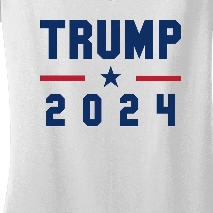 Trump 2024 | Pro Trump | Pro America | Republican Shirt | Patriotic Gifts Women's V-Neck T-Shirt