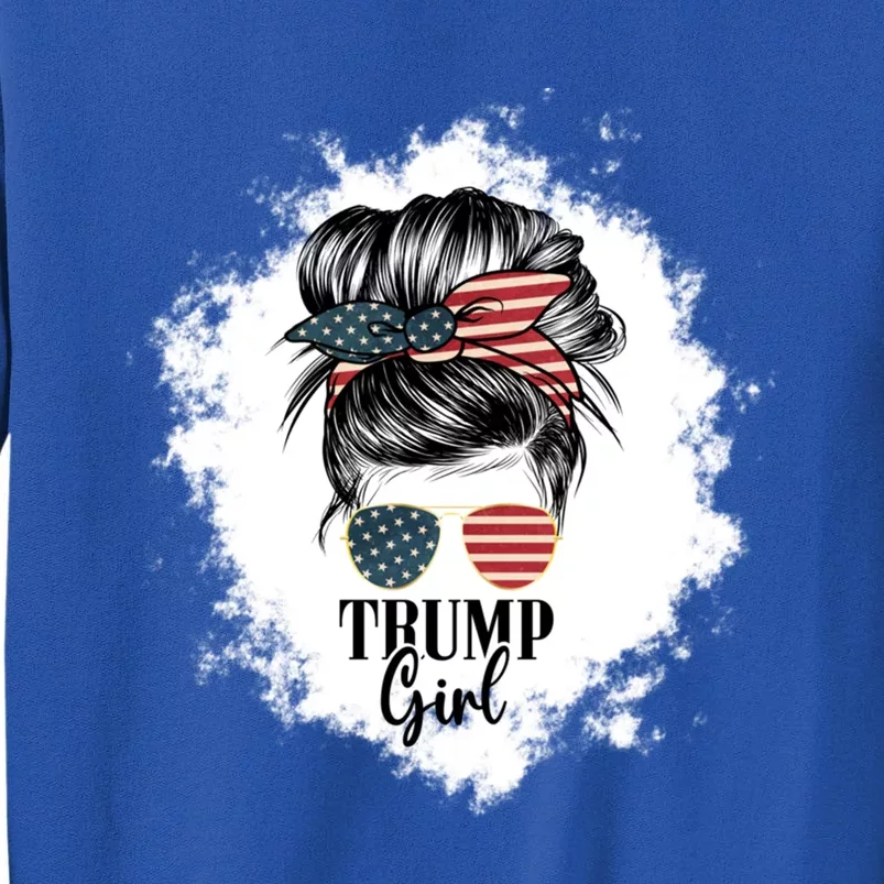 Trump 2024 President Republican Us Flag Trump Gift Tall Sweatshirt