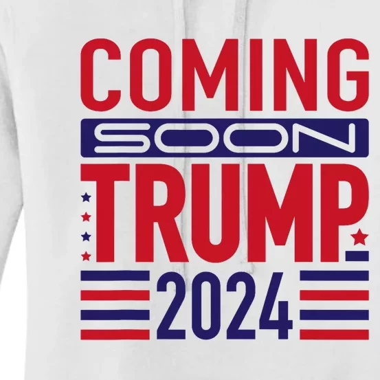 Trump 2024 Patriotic American Flag Voting Election Women's Pullover Hoodie