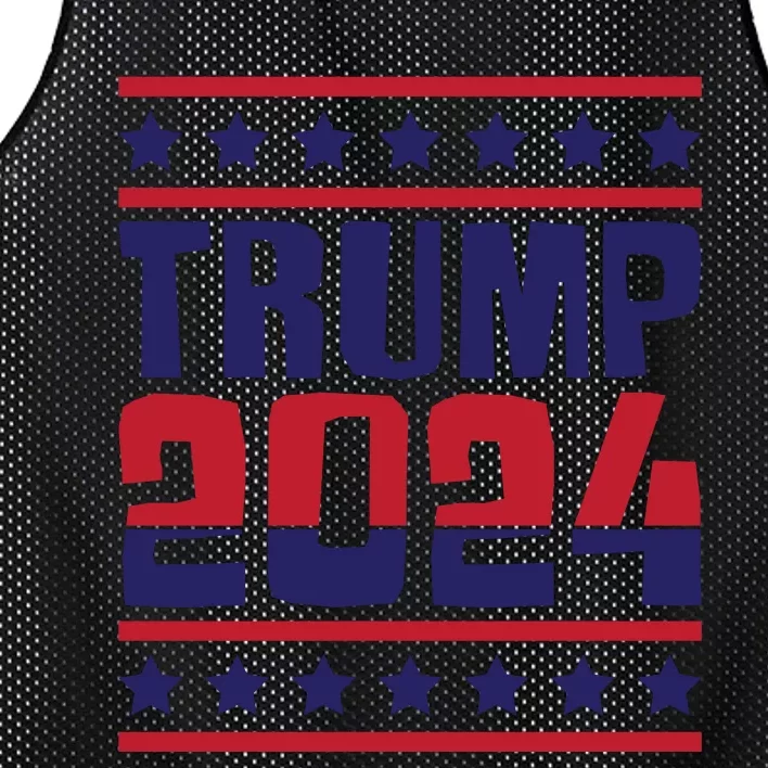 Trump 2024 Patriotic Motif Mesh Reversible Basketball Jersey Tank