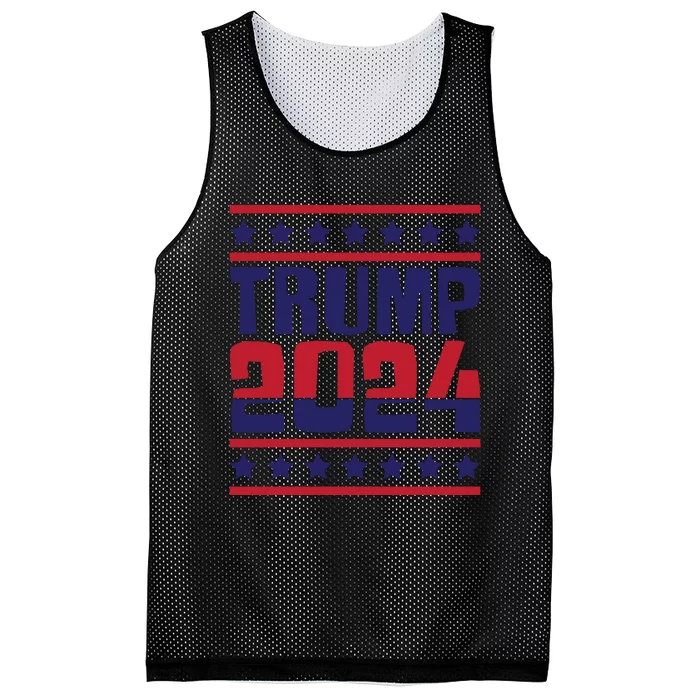 Trump 2024 Patriotic Motif Mesh Reversible Basketball Jersey Tank