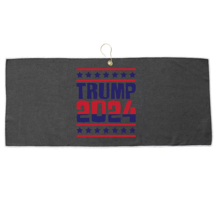 Trump 2024 Patriotic Motif Large Microfiber Waffle Golf Towel