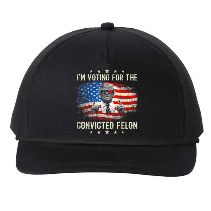 Trump 2024 Patriotic Im Voting Convicted Felon Snapback Five-Panel Rope Hat